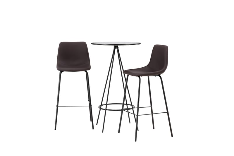 Bistro Matgrupp 60 cm Rund med 2 Alexi stolar - Svart - Möbler - Bord & matgrupper - Matgrupper