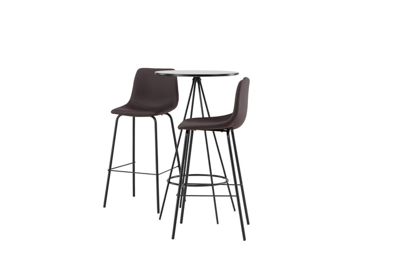 Bistro Matgrupp 60 cm Rund med 2 Alexi stolar - Svart - Möbler - Bord & matgrupper - Matgrupper