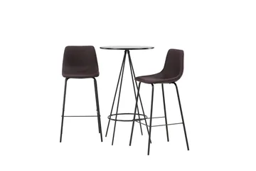 Bistro Matgrupp 60 cm Rund med 2 Alexi stolar - Svart - Möbler - Bord & matgrupper - Matgrupper