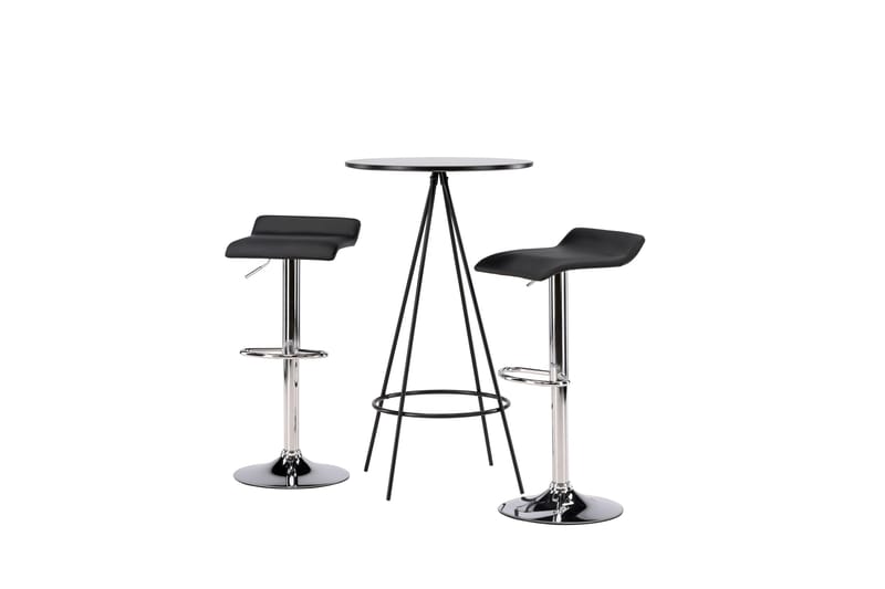 Bistro Matgrupp 60 cm Rund med 2 Jonna stolar - Svart - Möbler - Bord & matgrupper - Matgrupper