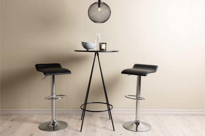 Bistro Matgrupp 60 cm Rund med 2 Jonna stolar - Svart - Möbler - Bord & matgrupper - Matgrupper