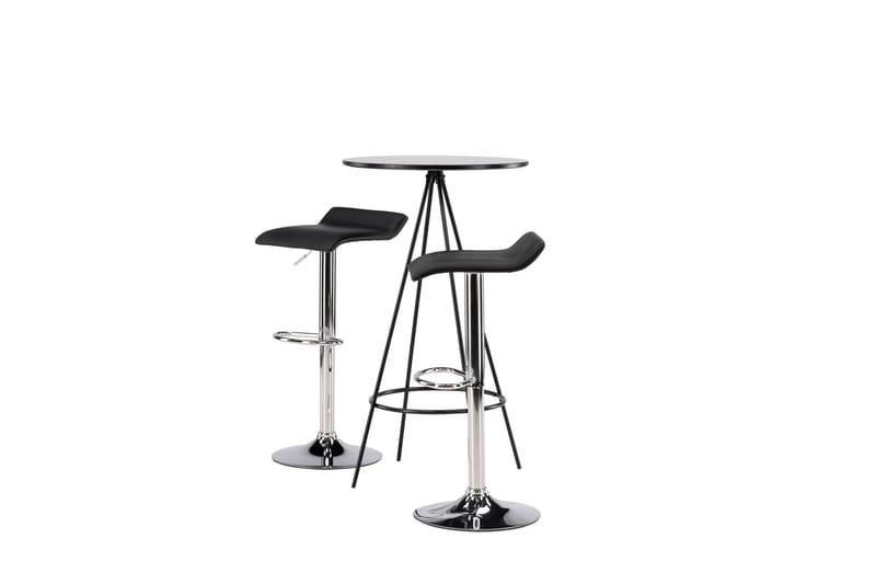 Bistro Matgrupp 60 cm Rund med 2 Jonna stolar - Svart - Möbler - Bord & matgrupper - Matgrupper