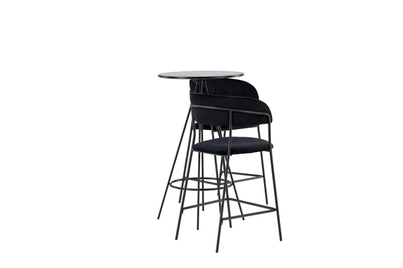 Bistro Matgrupp 60 cm Rund med 2 Lui stolar - Svart - Möbler - Bord & matgrupper - Matgrupper