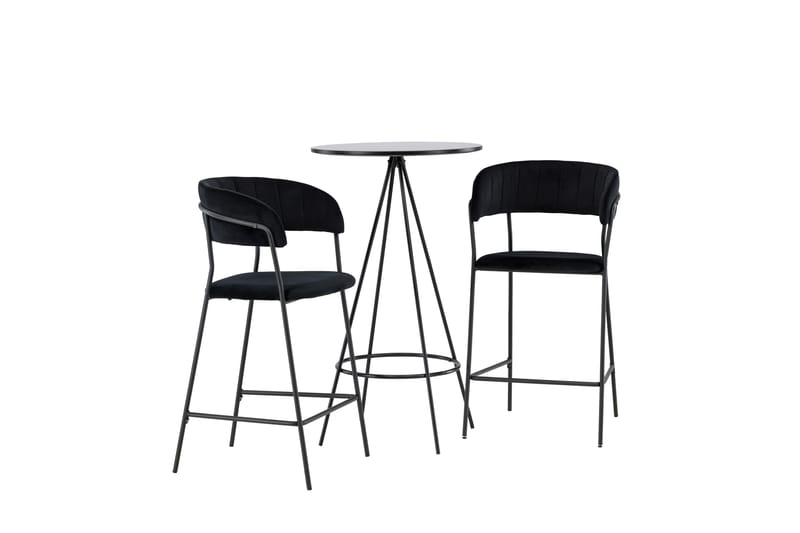 Bistro Matgrupp 60 cm Rund med 2 Lui stolar - Svart - Möbler - Bord & matgrupper - Matgrupper