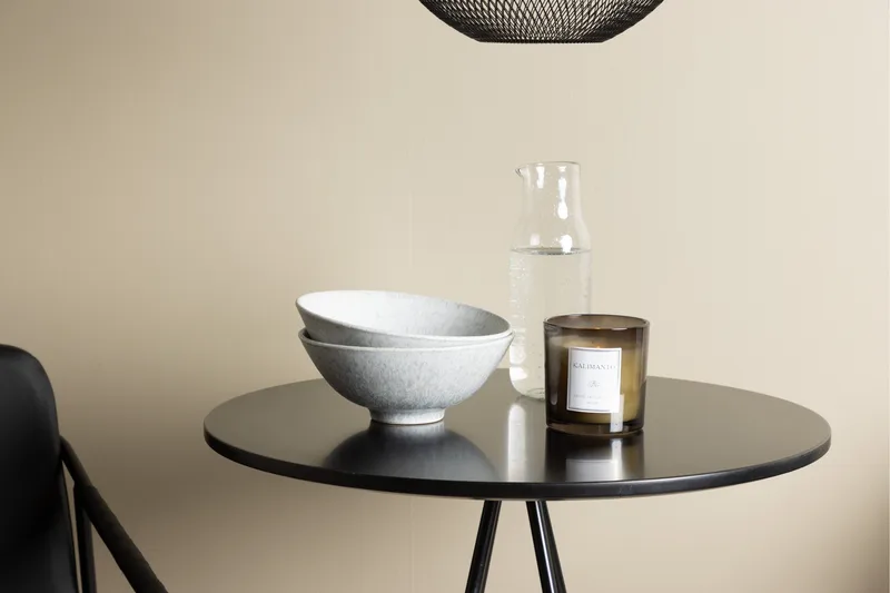 Bistro Matgrupp 60 cm Rund med 2 Tvista stolar - Svart - Möbler - Bord & matgrupper - Matgrupper