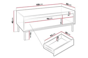 Bjurholm Soffbord 100 cm - Svart - Möbler - Bord & matgrupper - Soffbord