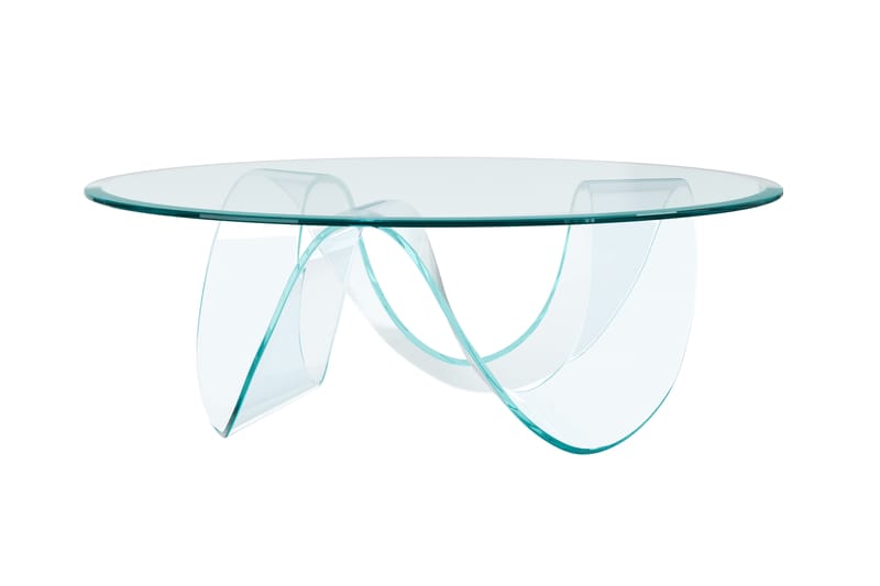 Bonisiolo Runt Soffbord med Glasskiva 100 cm - Glas - Soffbord