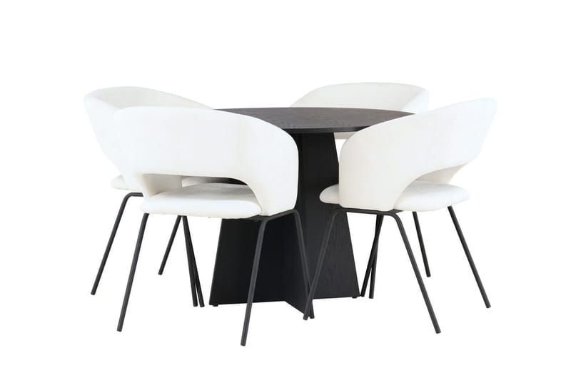 Bootcut Matbord 110 cm Runt med 4 Day Matstol - Möbler - Bord & matgrupper - Matgrupper