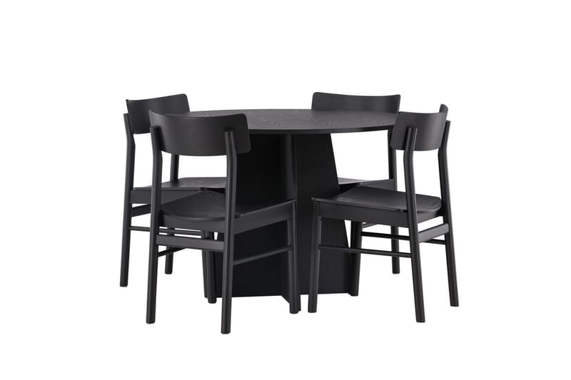 Bootcut Matbord 110 cm Runt med 4 Montros Matstol - Möbler - Bord & matgrupper - Matgrupper