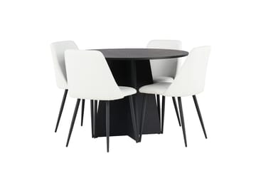 Bootcut Matbord 110 cm Runt med 4 Night Matstol - Möbler - Bord & matgrupper - Matgrupper