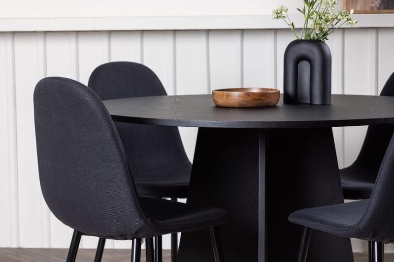 Bootcut Matbord 110 cm Runt med 4 Polar Matstol - Möbler - Bord & matgrupper - Matgrupper