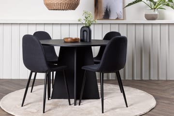 Bootcut Matbord 110 cm Runt med 4 Polar Matstol - Möbler - Bord & matgrupper - Matgrupper
