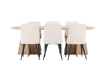 Bootcut Matbord 230x115 cm med 6 Leone Matstol - Möbler - Bord & matgrupper - Matgrupper