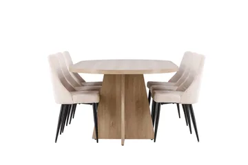 Bootcut Matbord 230x115 cm med 6 Leone Matstol - Möbler - Bord & matgrupper - Matgrupper