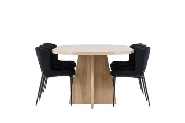 Bootcut Matbord 230x115 cm med 6 Modesto Matstol - Möbler - Bord & matgrupper - Matgrupper