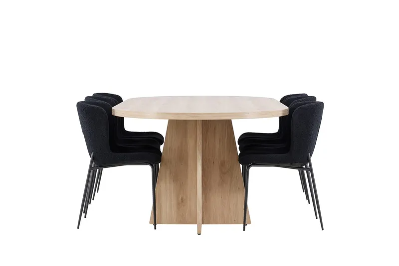 Bootcut Matbord 230x115 cm med 6 Modesto Matstol - Möbler - Bord & matgrupper - Matgrupper