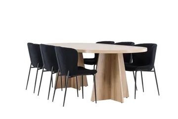 Bootcut Matbord 230x115 cm med 6 Modesto Matstol - Möbler - Bord & matgrupper - Matgrupper