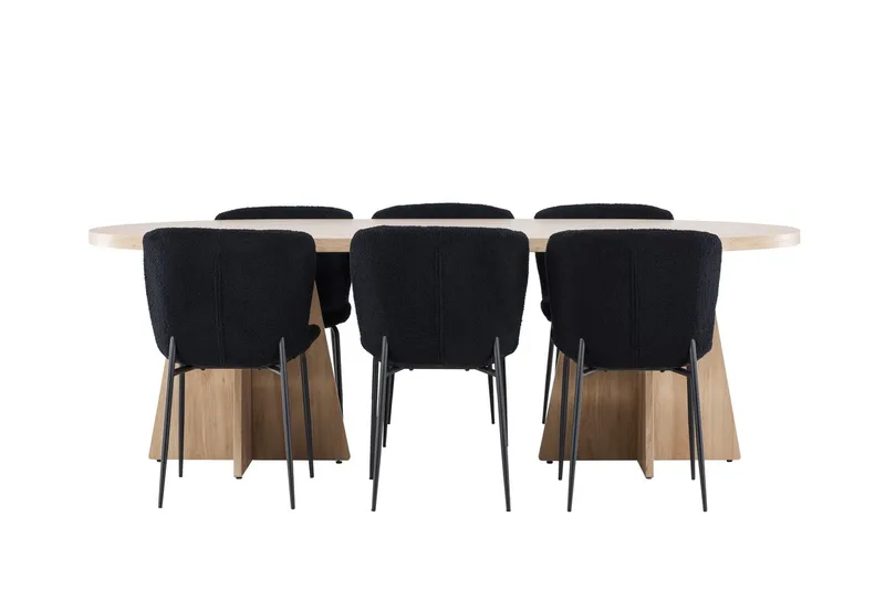Bootcut Matbord 230x115 cm med 6 Modesto Matstol - Möbler - Bord & matgrupper - Matgrupper