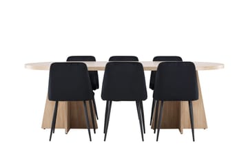 Bootcut Matbord 230x115 cm med 6 Night Matstol - Möbler - Bord & matgrupper - Matgrupper