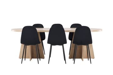 Bootcut Matbord 230x115 cm med 6 Polar Köksstol - Möbler - Bord & matgrupper - Matgrupper