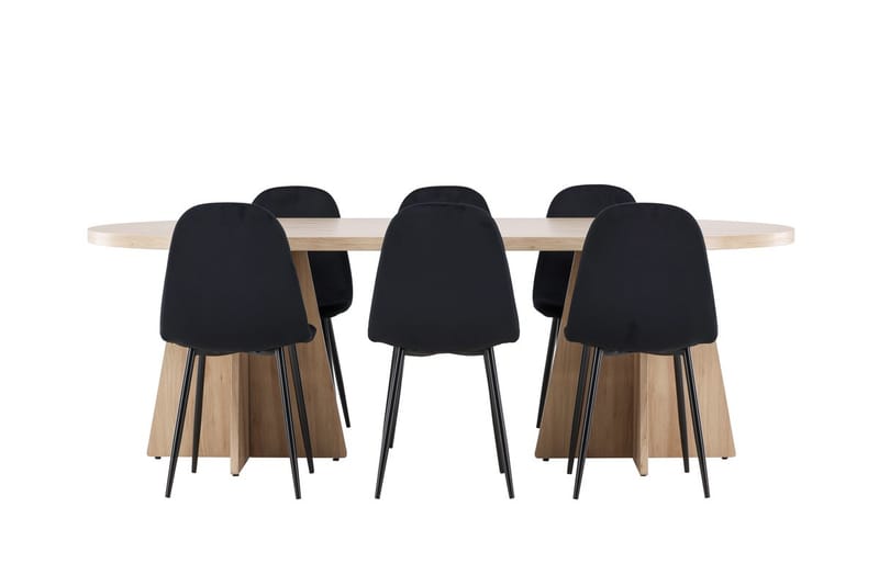 Bootcut Matbord 230x115 cm med 6 Polar Köksstol - Möbler - Bord & matgrupper - Matgrupper