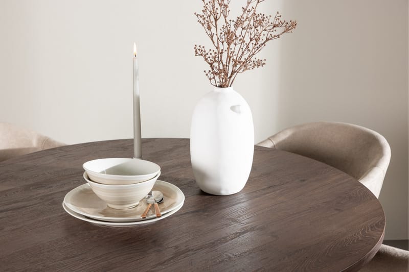 Bootcut Matgrupp 110 cm Rund med 4 Evelina stolar - Mocca/Beige - Möbler - Bord & matgrupper - Matgrupper