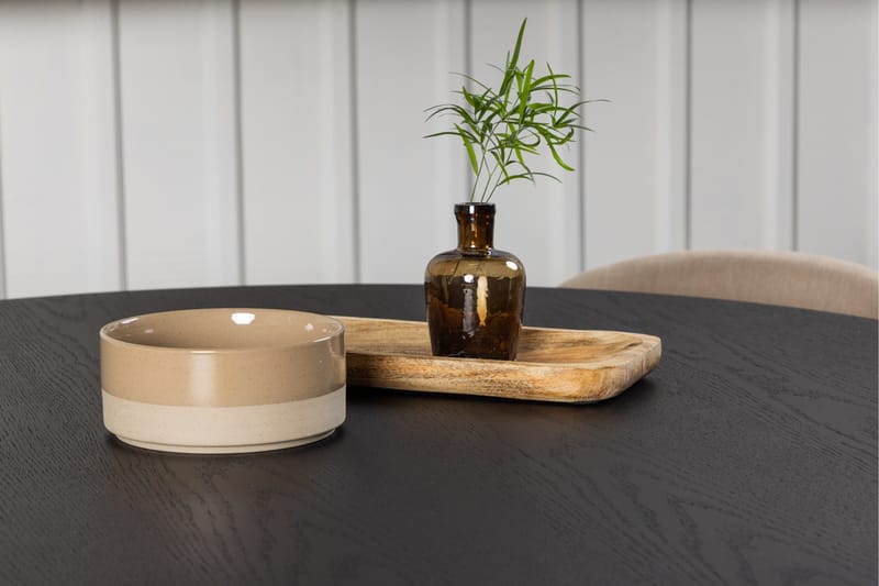 Bootcut Matgrupp 110 cm Rund med 4 Velvet stolar - Beige - Möbler - Bord & matgrupper - Matgrupper