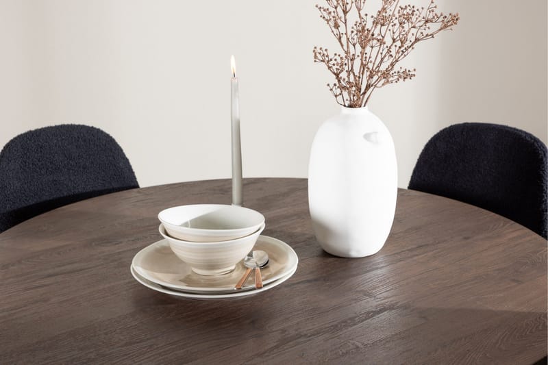 Bootcut Matgrupp 110 cm Rund med 4 Polar stolar - Mocca/Svart - Möbler - Bord & matgrupper - Matgrupper