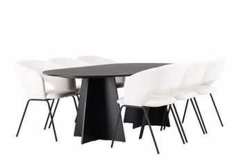 Bootcut Matgrupp 230 cm Oval med 6 Day stolar - Svart - Möbler - Bord & matgrupper - Matgrupper