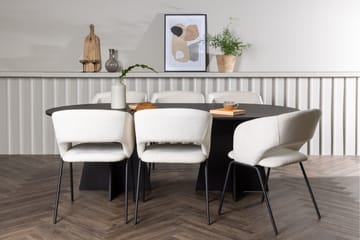 Bootcut Matgrupp 230 cm Oval med 6 Day stolar - Svart - Möbler - Bord & matgrupper - Matgrupper