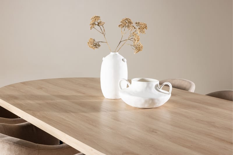 Bootcut Matgrupp 230 cm Rektangulär med 6 Evelina stolar - Whitewash/Beige - Möbler - Bord & matgrupper - Matgrupper