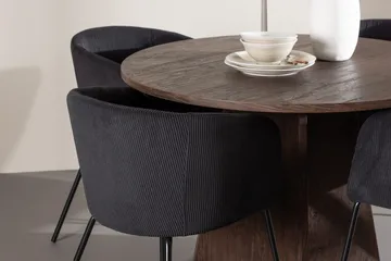 Bootcut Runt Litet Matbord 110 cm med 4 Berit Karmstol - Möbler - Bord & matgrupper - Matgrupper