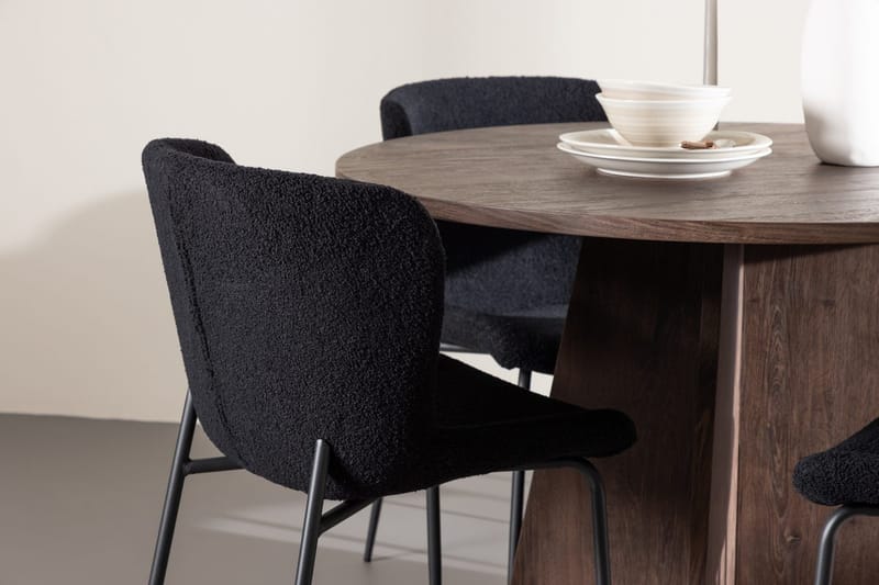 Bootcut Runt Litet Matbord 110 cm med 4 Modesto Matstol - Möbler - Bord & matgrupper - Matgrupper