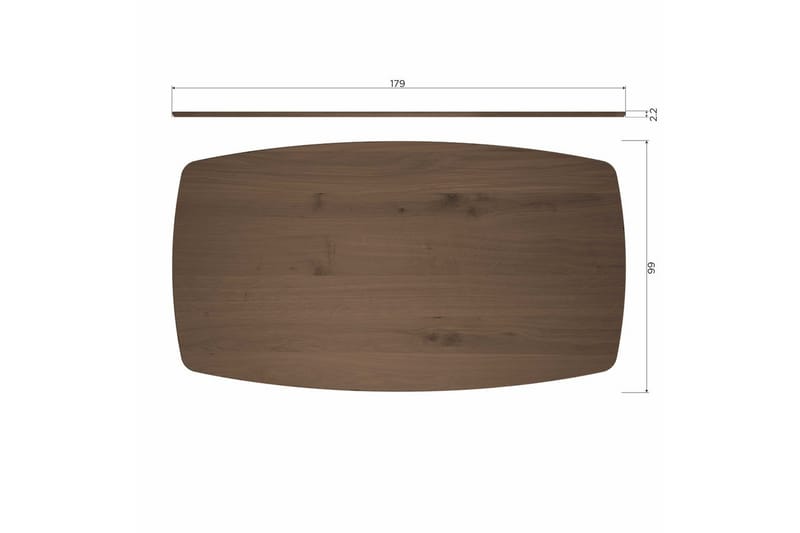 Bord Tablo Danish Oval - Kashmirbrun, 180x100 cm - Möbler - Bord & matgrupper - Matbord & köksbord