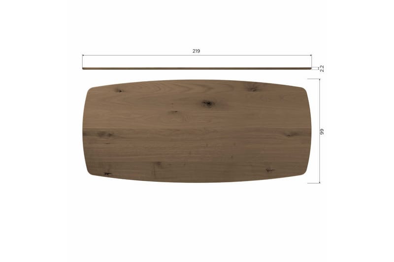Bord Tablo Danish Oval - Kashmirbrun, 220x100 cm - Möbler - Bord & matgrupper - Matbord & köksbord