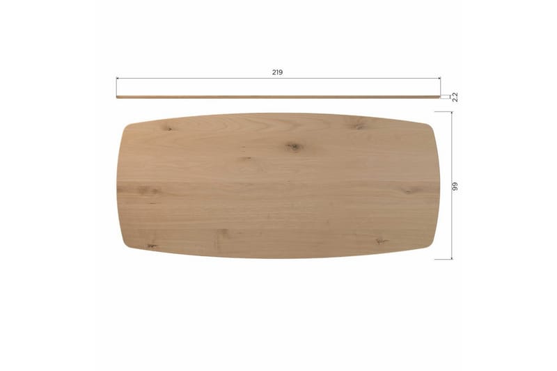 Bord Tablo Danish Oval - Transparent, 220x100 cm - Möbler - Bord & matgrupper - Matbord & köksbord