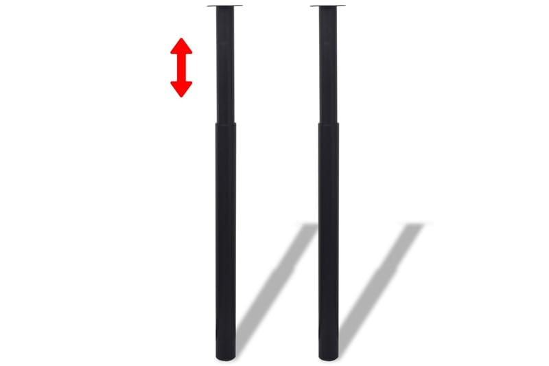 Justerbara bordsben 4 st 710 mm-1100 mm svart - Svart - Möbler - Bord & matgrupper - Bordstillbehör - Bordsben