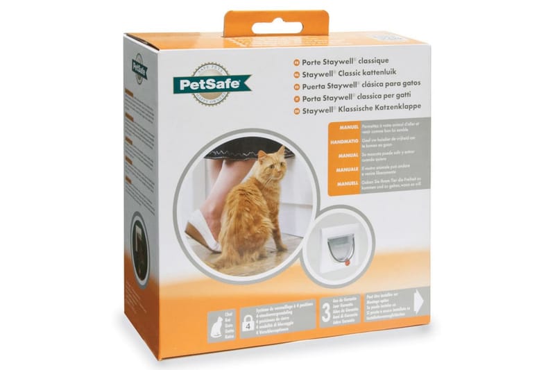 PetSafe Manuell 4-vägskattlucka m. tunnel Classic 917 vit 50 - Möbler - Bord & matgrupper - Bordstillbehör - Bordsben