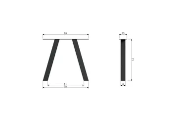 Tablo Bordsben 2-pack - Svart - Möbler - Bord & matgrupper - Bordstillbehör - Bordsben
