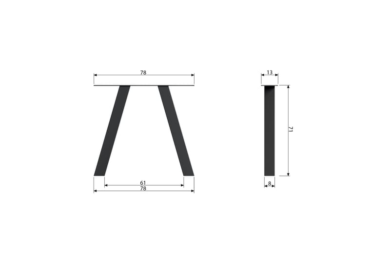 Tablo Bordsben 2-pack - Svart - Möbler - Bord & matgrupper - Bordstillbehör - Bordsben
