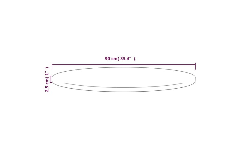 Bordsskiva 90x2,5 cm massiv furu - Brun - Möbler - Bord & matgrupper - Bordstillbehör - Bordsskiva