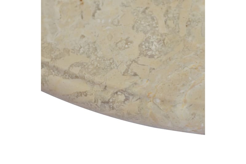 Bordsskiva gräddvit Ã˜60x2,5 cm marmor - Vit - Bordsskiva