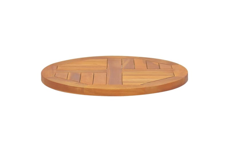 Bordsskiva i massiv teak rund 2,5 cm 50 cm - Brun - Möbler - Bord & matgrupper - Bordstillbehör - Bordsskiva