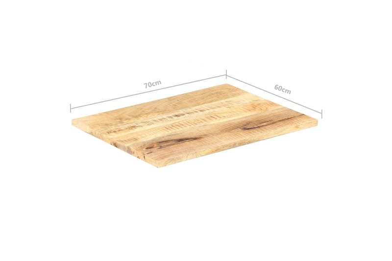 Bordsskiva i massivt mangoträ 25-27 mm 70x60 cm - Brun - Möbler - Bord & matgrupper - Bordstillbehör - Bordsskiva