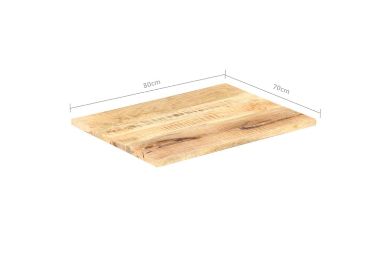 Bordsskiva i massivt mangoträ 25-27 mm 80x70 cm - Brun - Möbler - Bord & matgrupper - Bordstillbehör - Bordsskiva