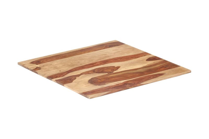 Bordsskiva i massivt sheshamträ 15-16 mm 80x80 cm - Brun - Möbler - Bord & matgrupper - Bordstillbehör - Bordsskiva