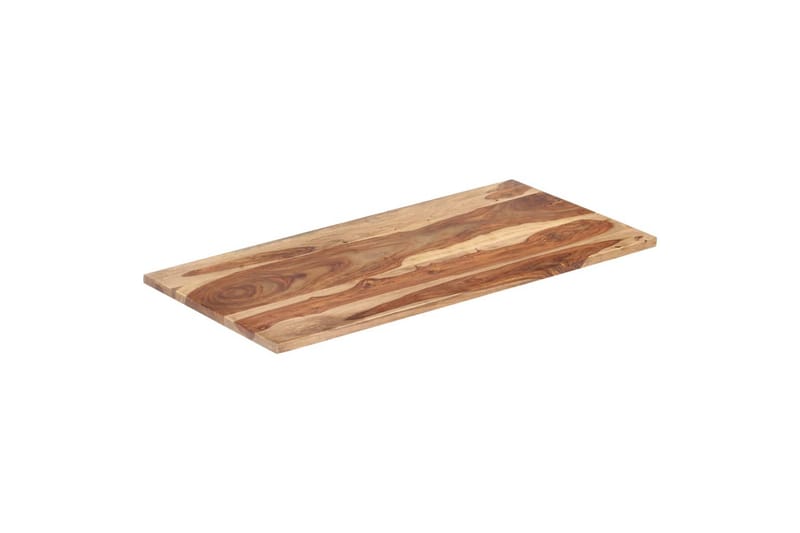 Bordsskiva i massivt sheshamträ 25-27 mm 60x100 cm - Brun - Möbler - Bord & matgrupper - Bordstillbehör - Bordsskiva