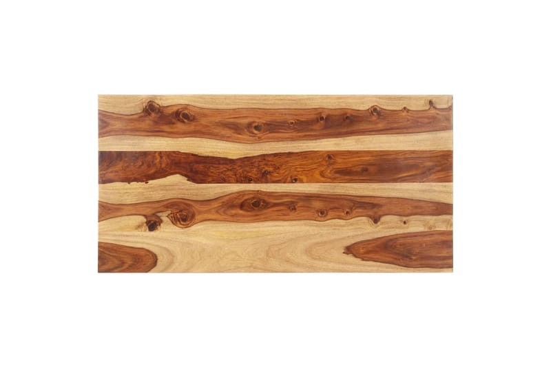 Bordsskiva i massivt sheshamträ 25-27 mm 60x100 cm - Brun - Möbler - Bord & matgrupper - Bordstillbehör - Bordsskiva