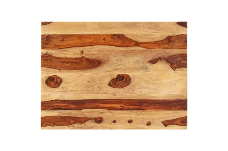 Bordsskiva i massivt sheshamträ 25-27 mm 70x80 cm - Brun - Möbler - Bord & matgrupper - Bordstillbehör - Bordsskiva