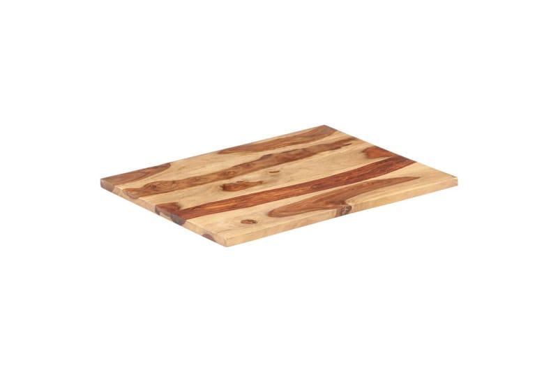 Bordsskiva i massivt sheshamträ 25-27 mm 70x80 cm - Brun - Möbler - Bord & matgrupper - Bordstillbehör - Bordsskiva